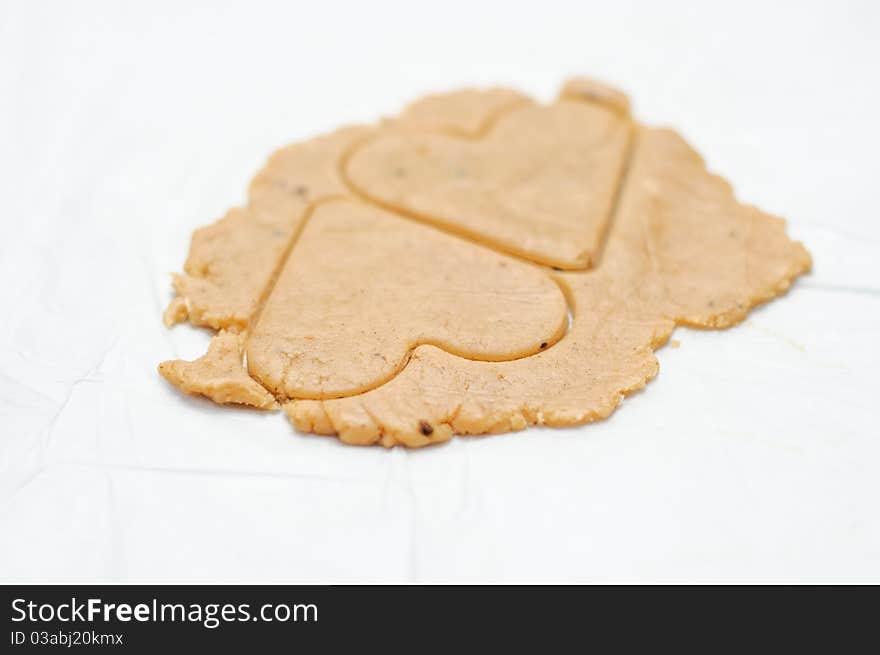 Two heart shape gingerbreads