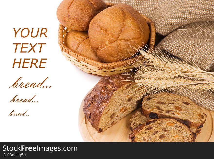 Fresh Bread With Ear Of Wheat