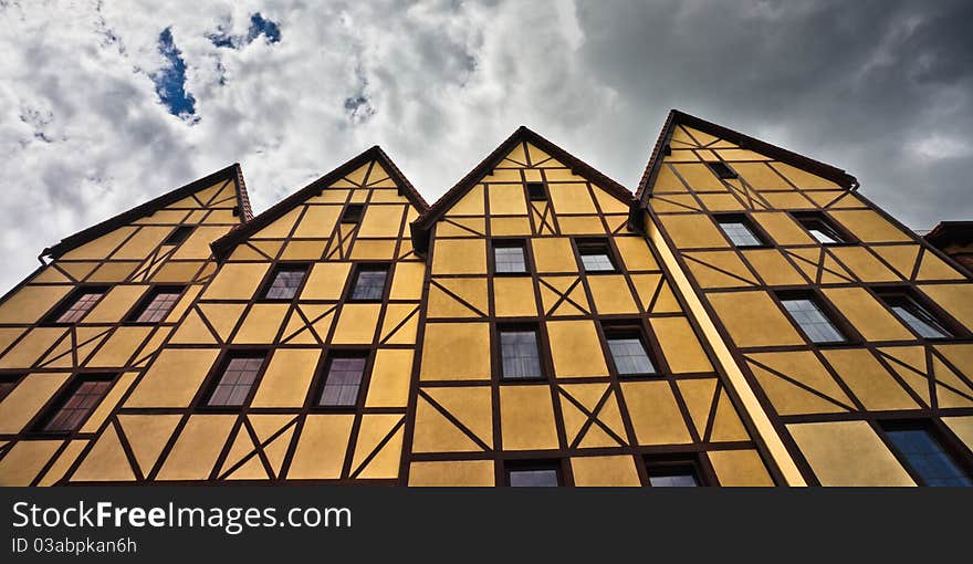 Row of Half-timbered Houses