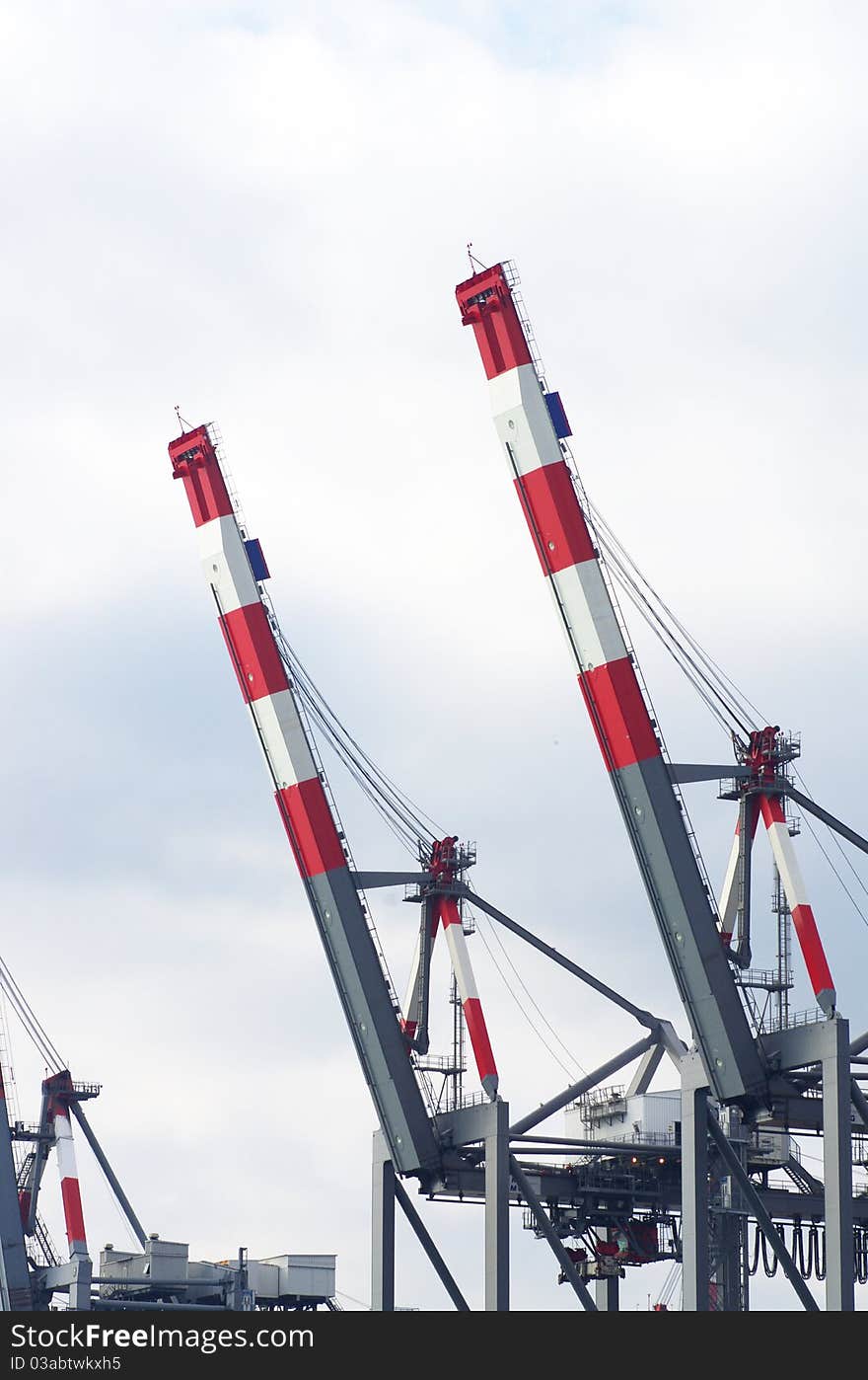 Some crane in the port of la spezia,italy