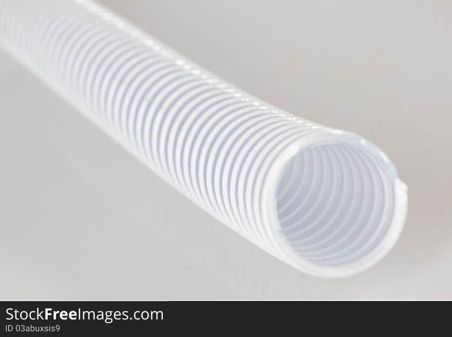 White pipe's part pattern, close up studio isolated shot