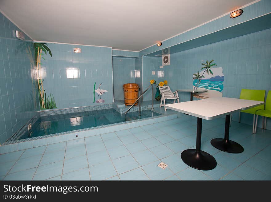 Bathroom with swimming pool