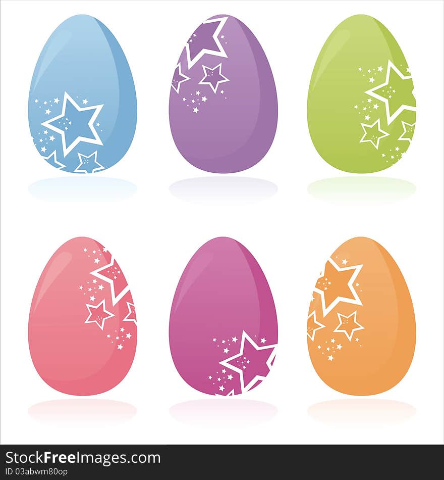 Colorful easter eggs