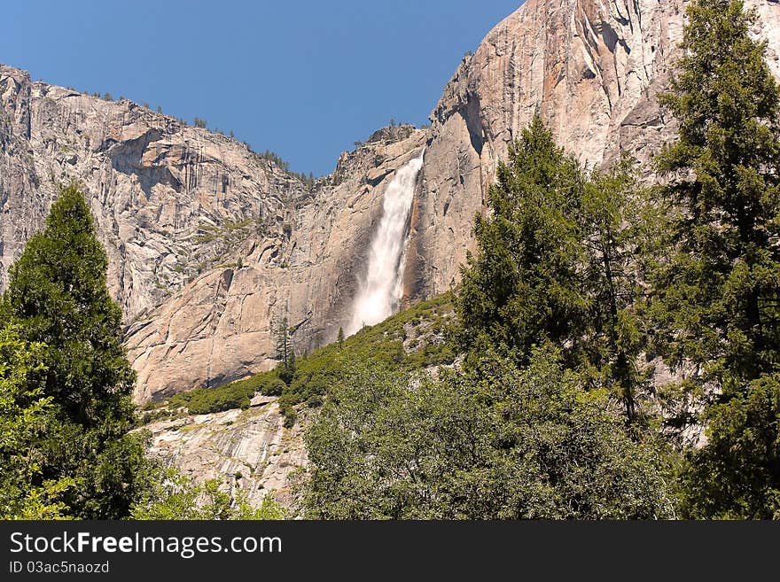 Waterfall in Yosemite National Park, California, June 2010. Waterfall in Yosemite National Park, California, June 2010