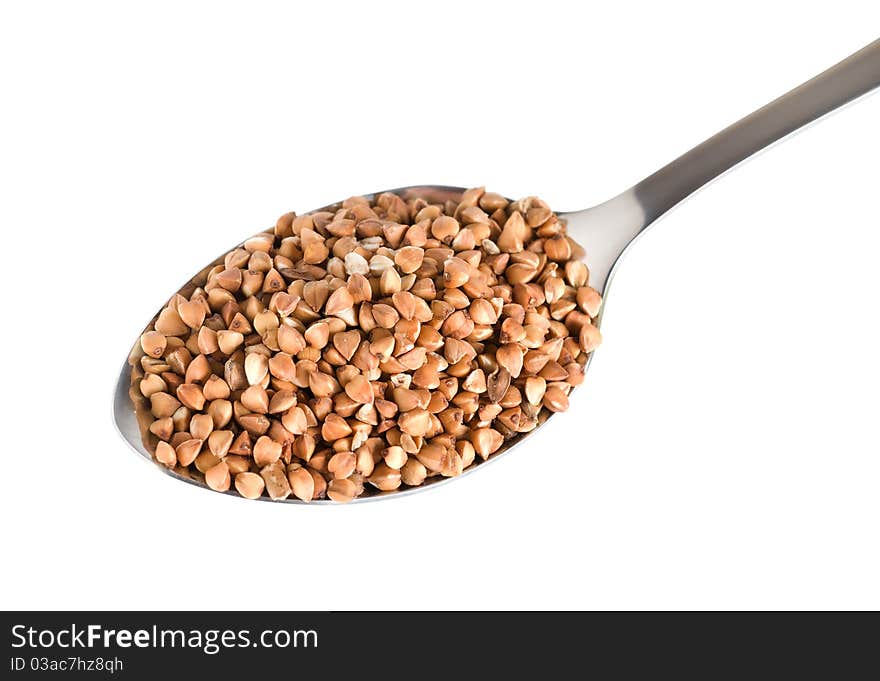 Buckwheat in a spoon