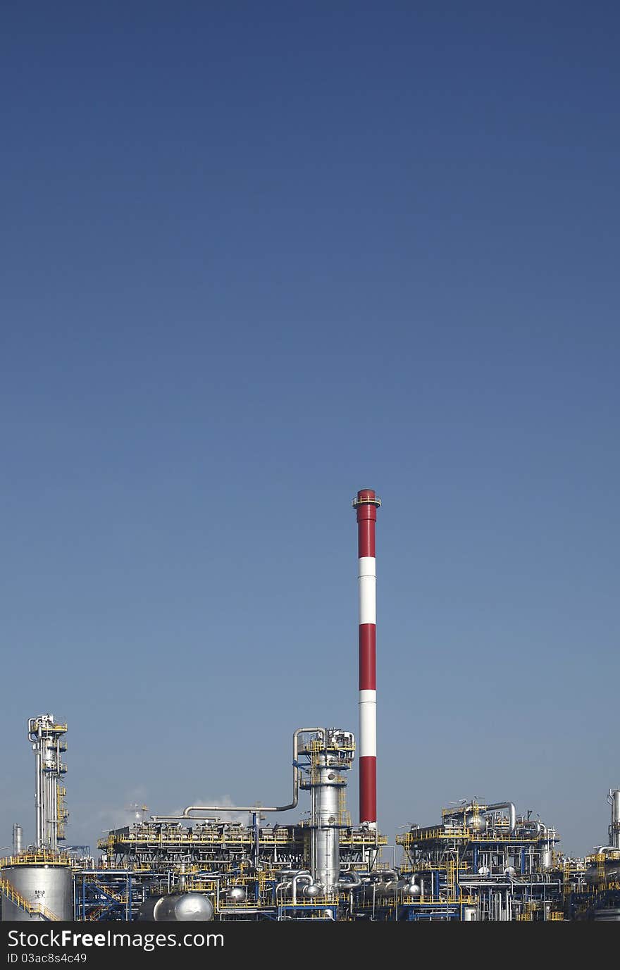 Part of refinery complex - chimney