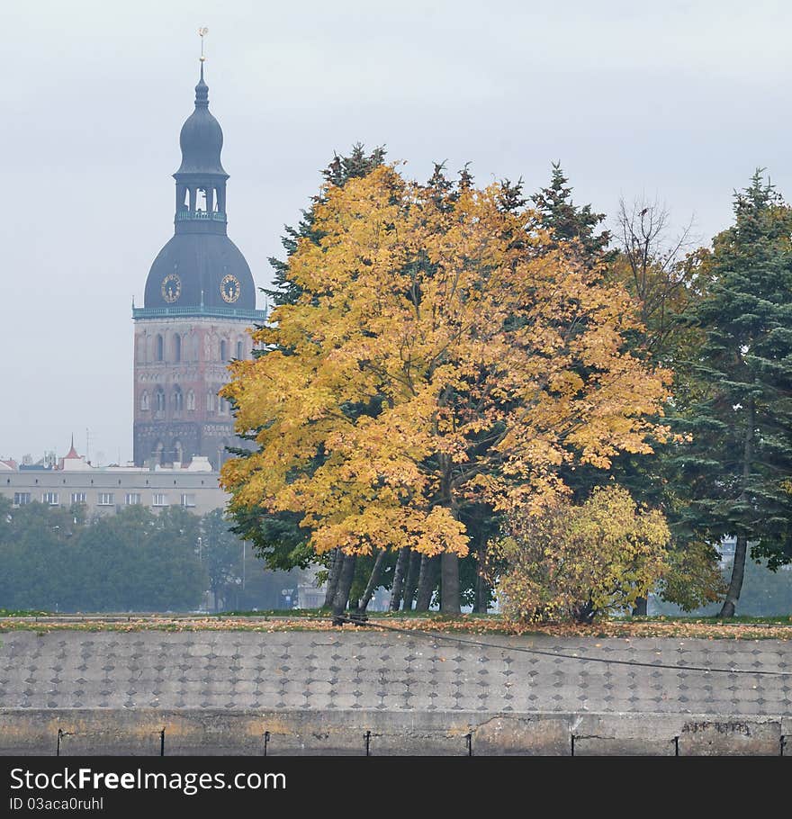 Riga Dom cathedral in the autumn, Riga, Latvia. Riga Dom cathedral in the autumn, Riga, Latvia.