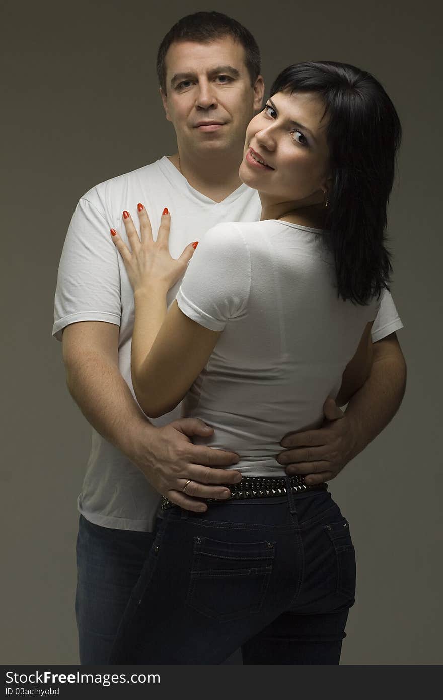 Beautiful smiling couple - man and woman