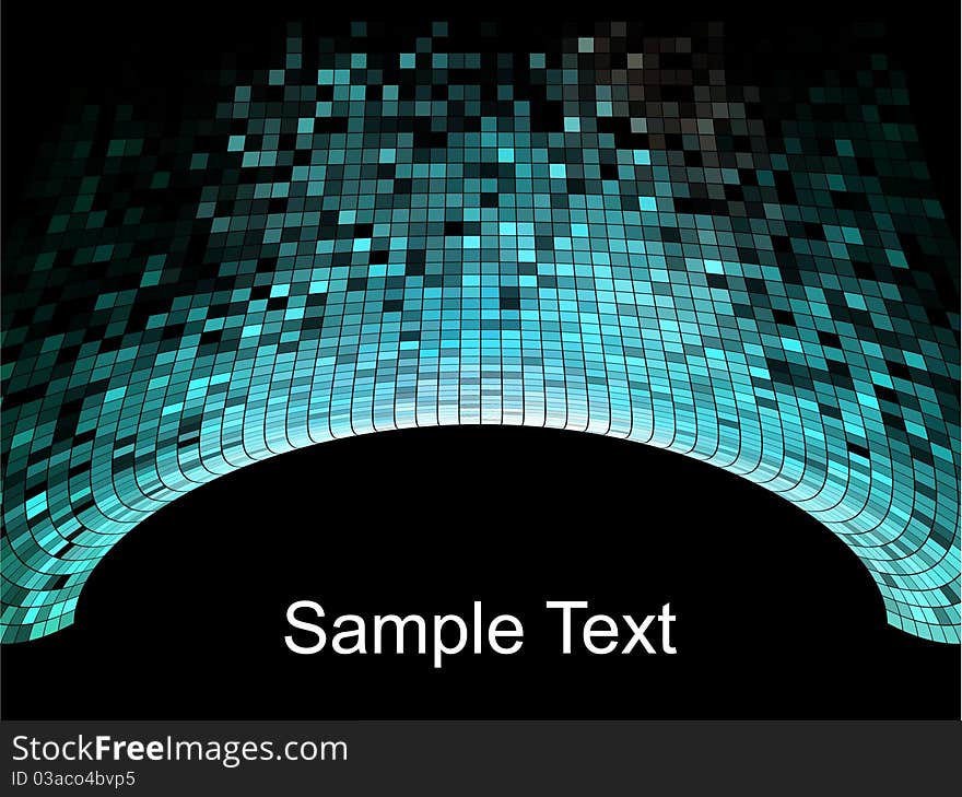 Abstract square pixel mosaic background,  illustration