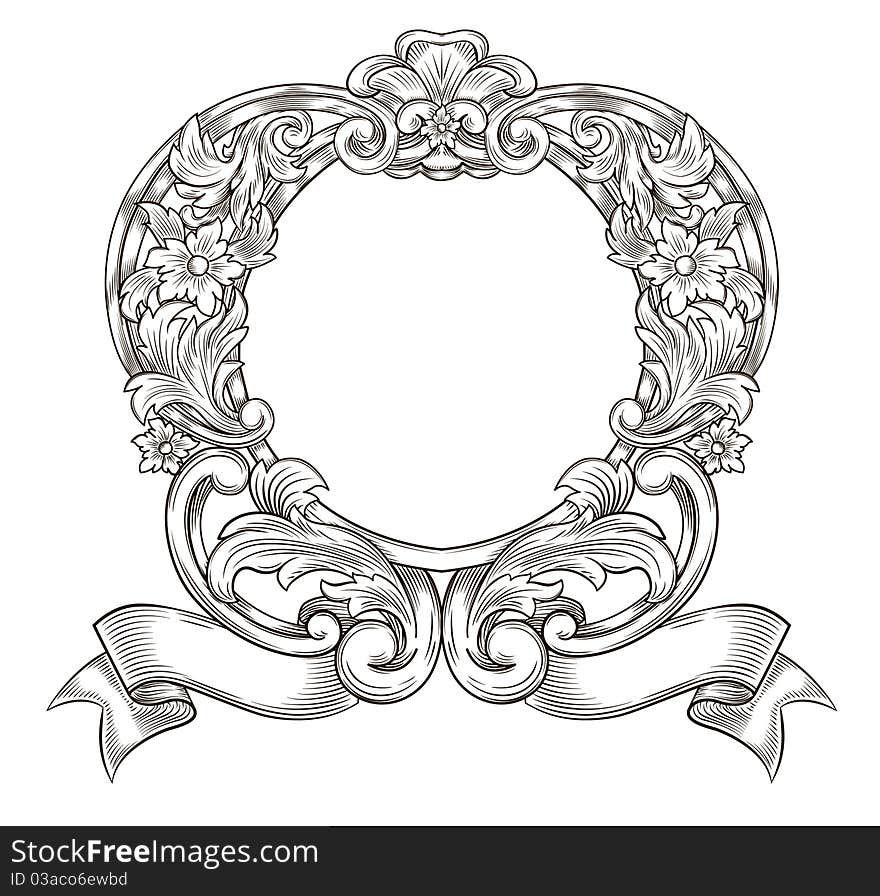 Vintage background,emblem, The Renaissance