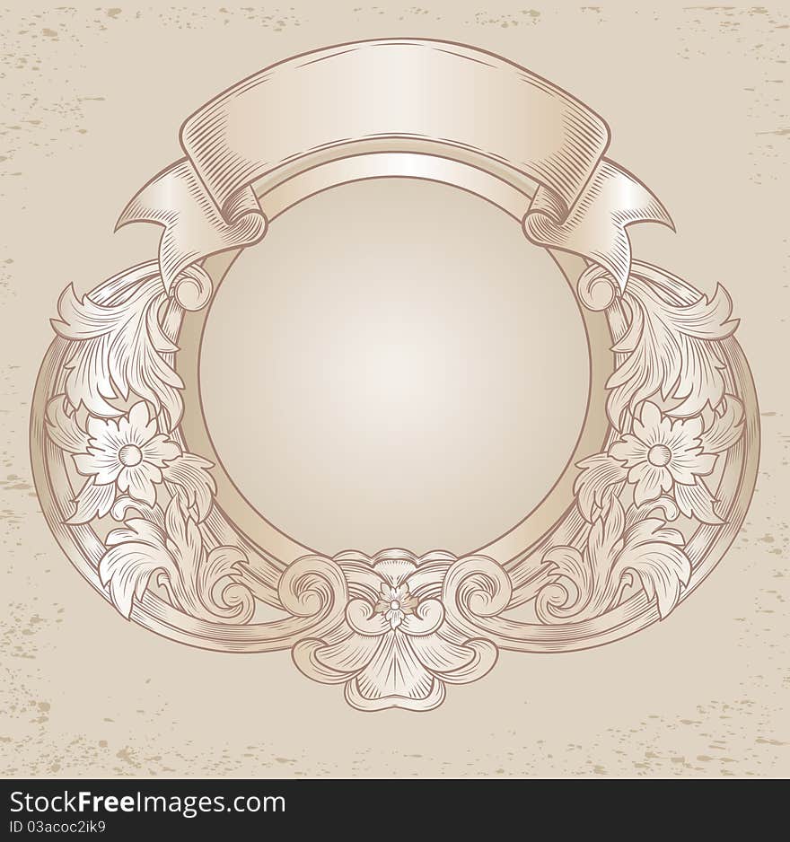 Vintage background,emblem, The Renaissance