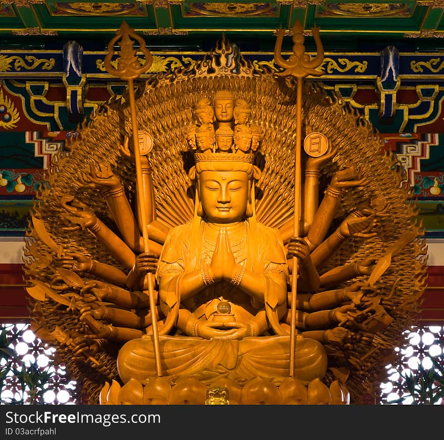 Buddha Statue In Wat-Leng-Noei-Yi2 At Thailand