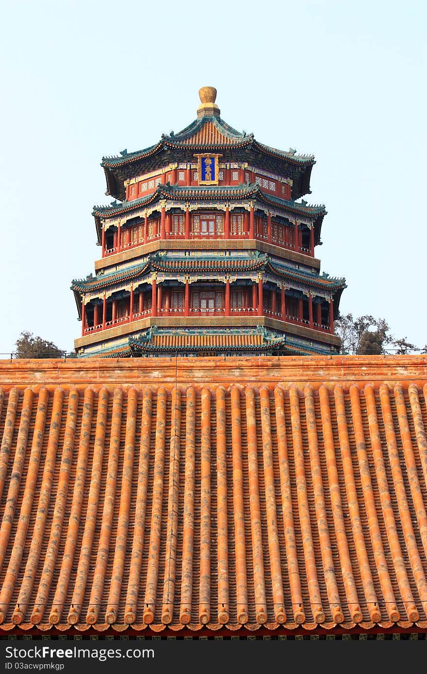 The foxiangge of Summer Palace,beijing ,china.