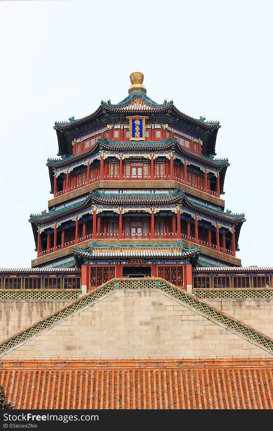 The foxiangge of Summer Palace,beijing ,china.