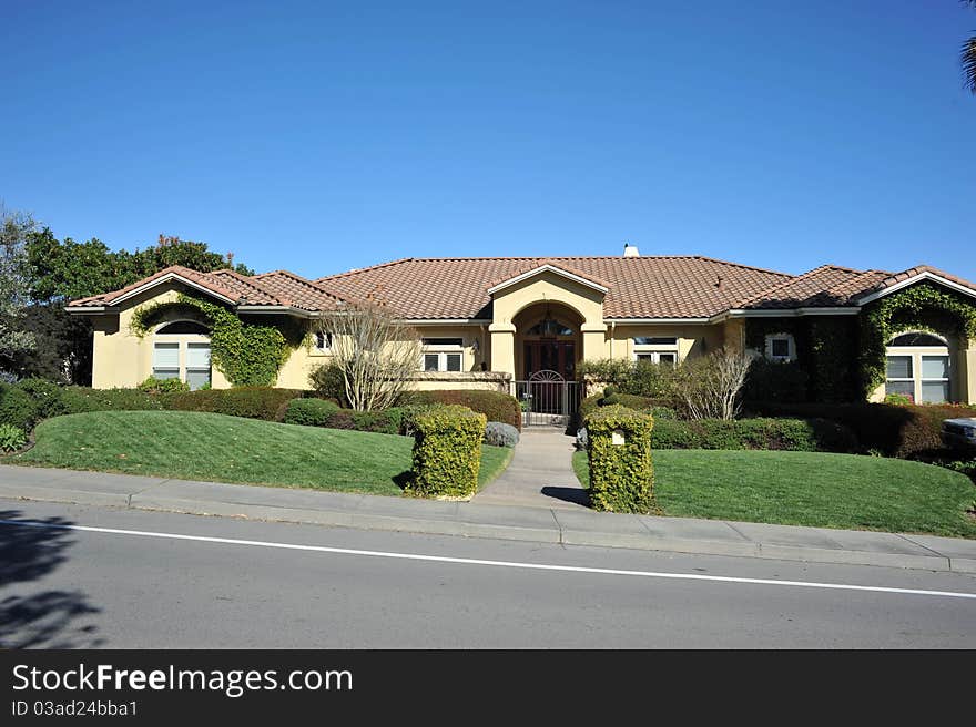 House surrounded by trees and grass