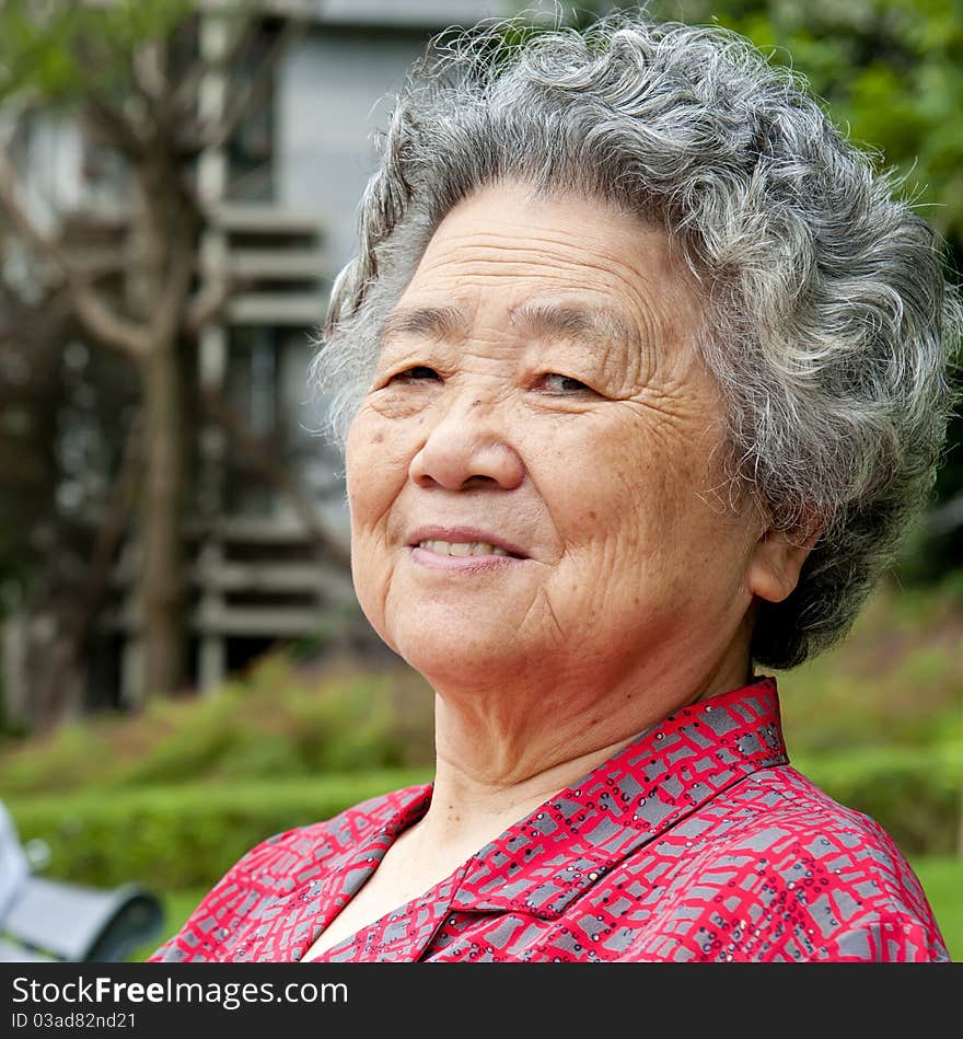 Portrait of a happy grandmother