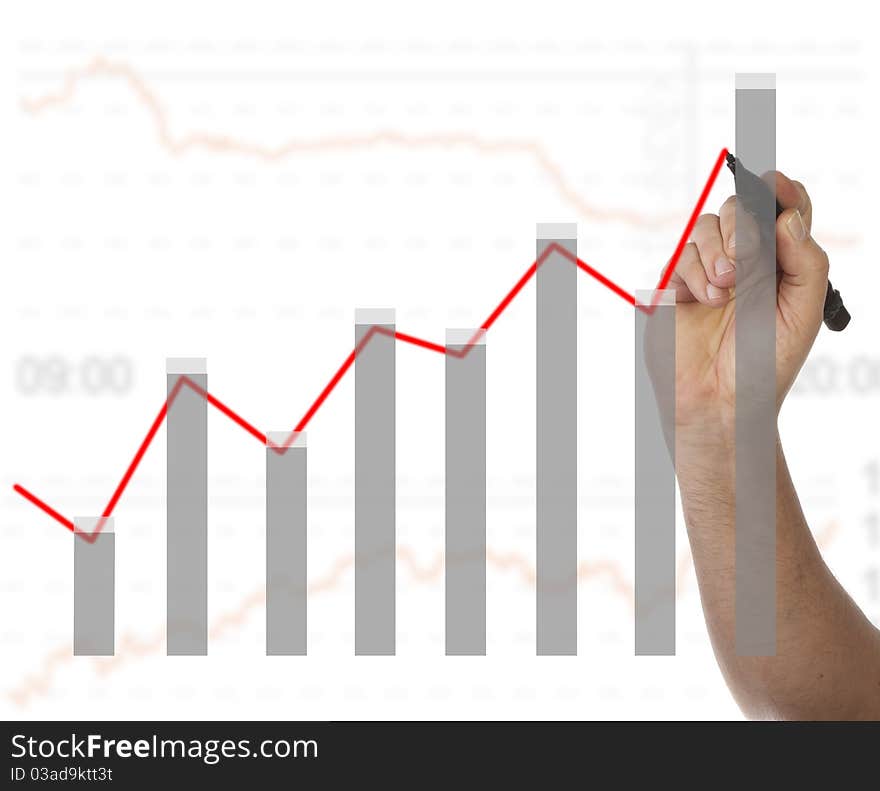 Growing Business visualized on a Business Graph