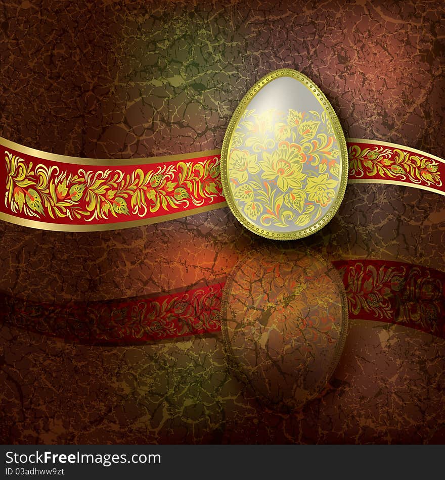 Abstract illustration with easter egg