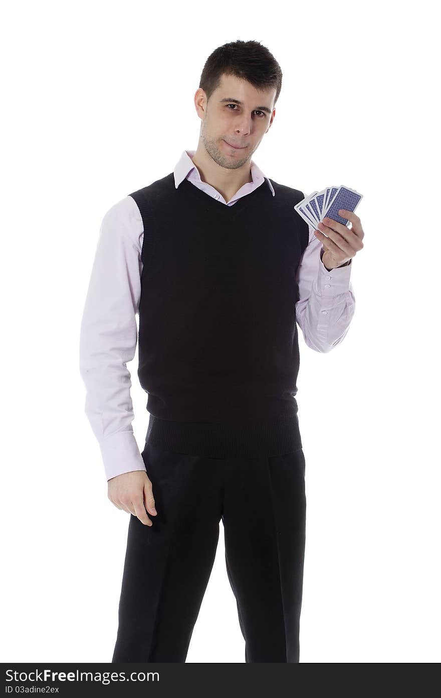 Portrait of a handsome young man. Isolated over white background. Portrait of a handsome young man. Isolated over white background.