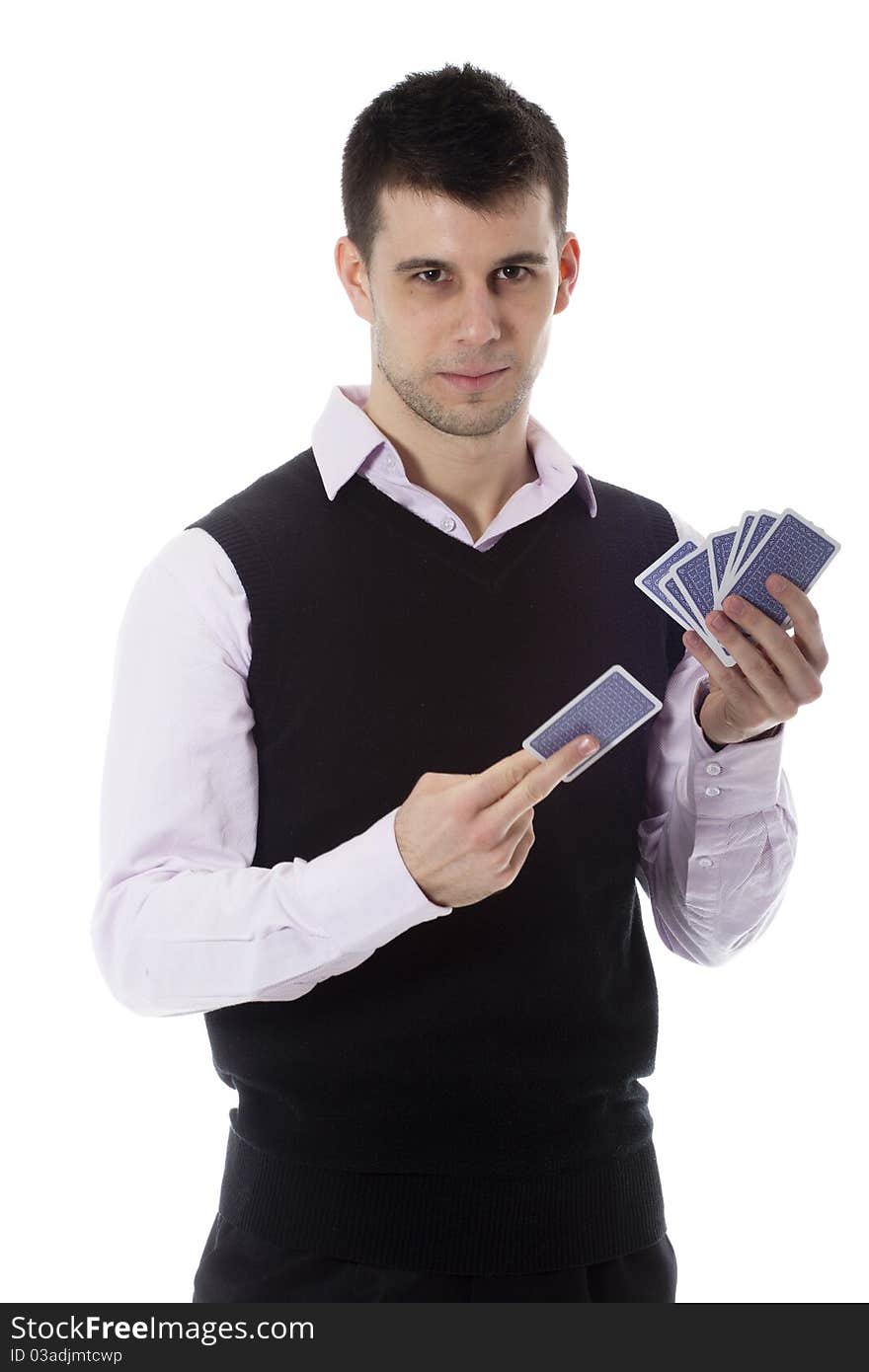 Portrait of a handsome young man. Isolated over white background. Portrait of a handsome young man. Isolated over white background.