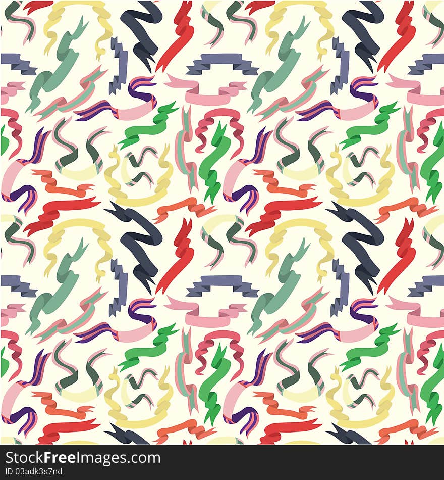 Seamless banner pattern, drawing