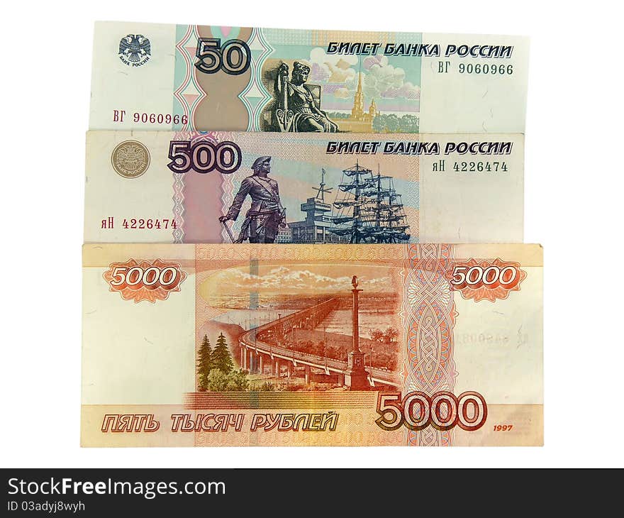 Russian Paper Money Isolated