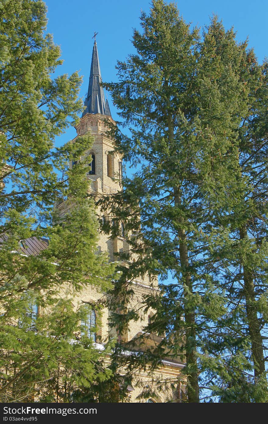 Catholic church in beautiful place, Vilnius, Lithuania