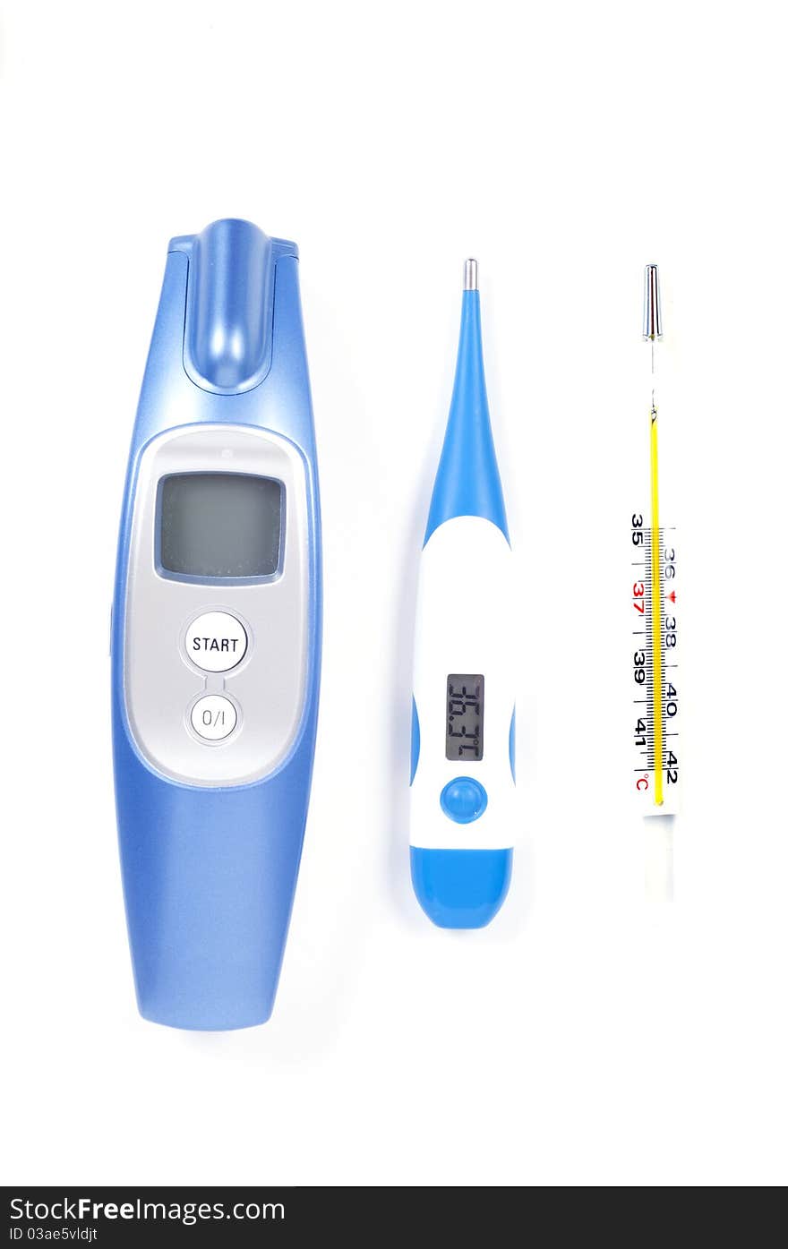 Mercury thermometer, digital thermometer, contactless thermometer. Mercury thermometer, digital thermometer, contactless thermometer