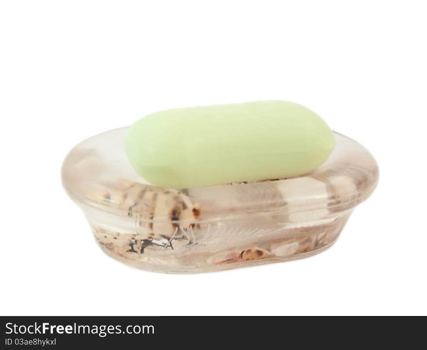 Soap on a white background