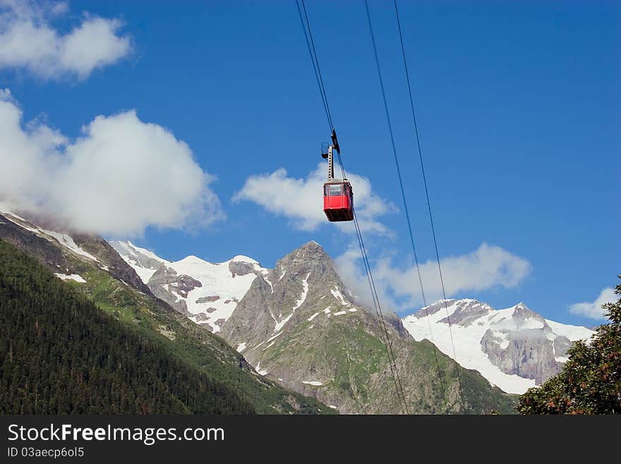 Image of Caucasus Mountains, summer. Image of Caucasus Mountains, summer