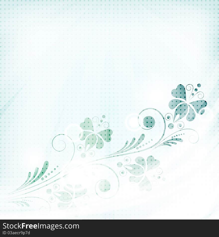 Vintage floral background with decorative flowers for design. Vintage floral background with decorative flowers for design