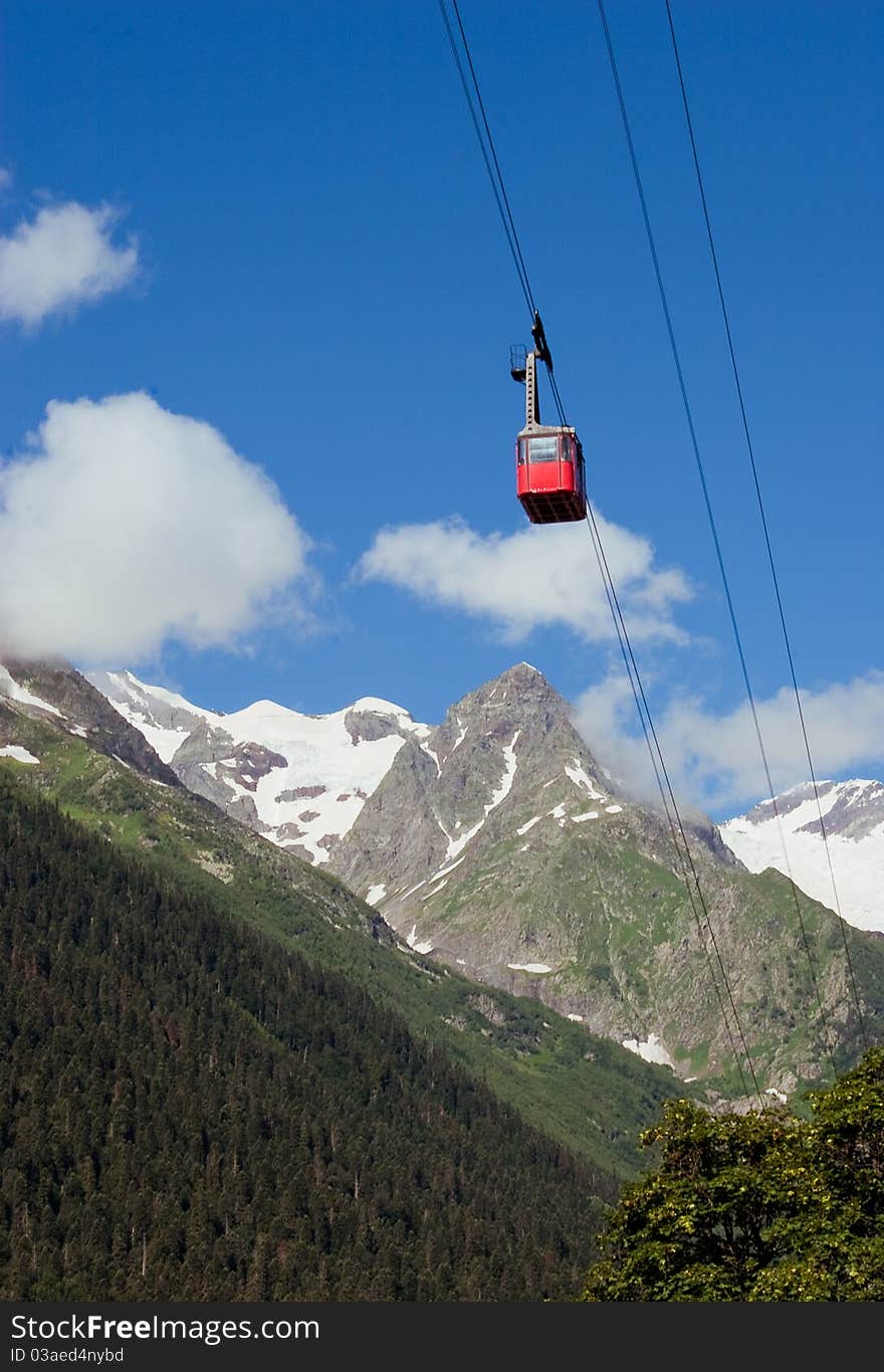 Image of Caucasus Mountains, summer. Image of Caucasus Mountains, summer