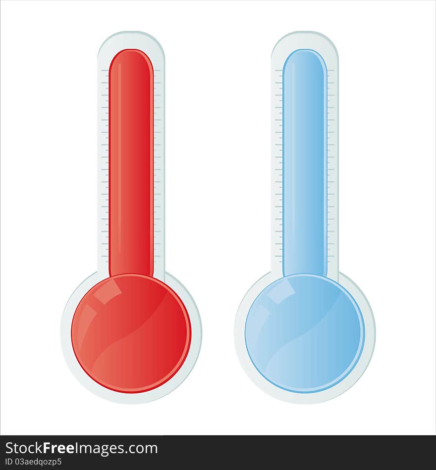 thermometers isolated on white