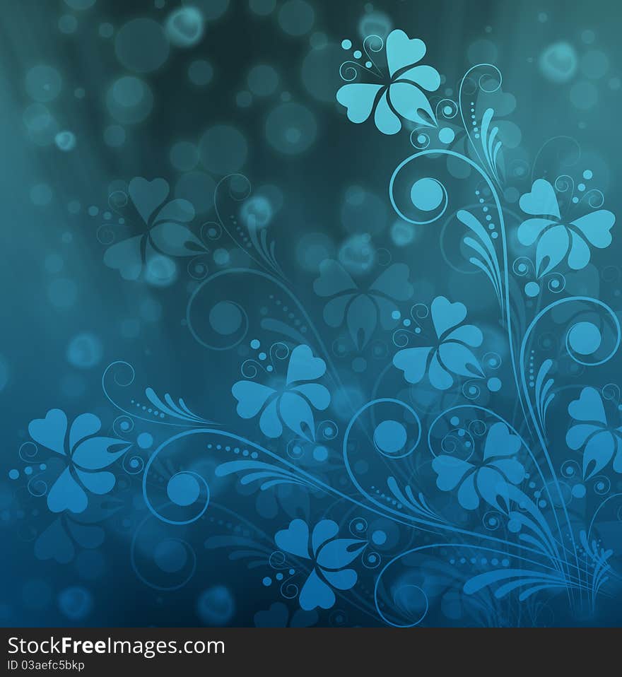 Vintage floral background with decorative flowers for design. Vintage floral background with decorative flowers for design