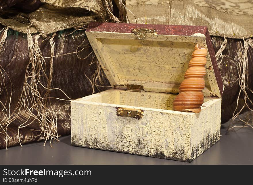 Close-up of an empty treasure chest. Close-up of an empty treasure chest.