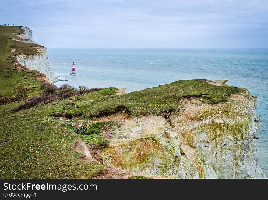 Seaside cliffs. Beautiful landscape in the summer.