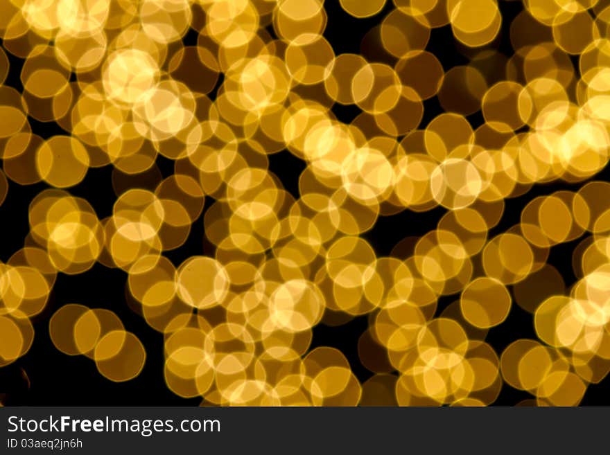 Gold spots bokeh background