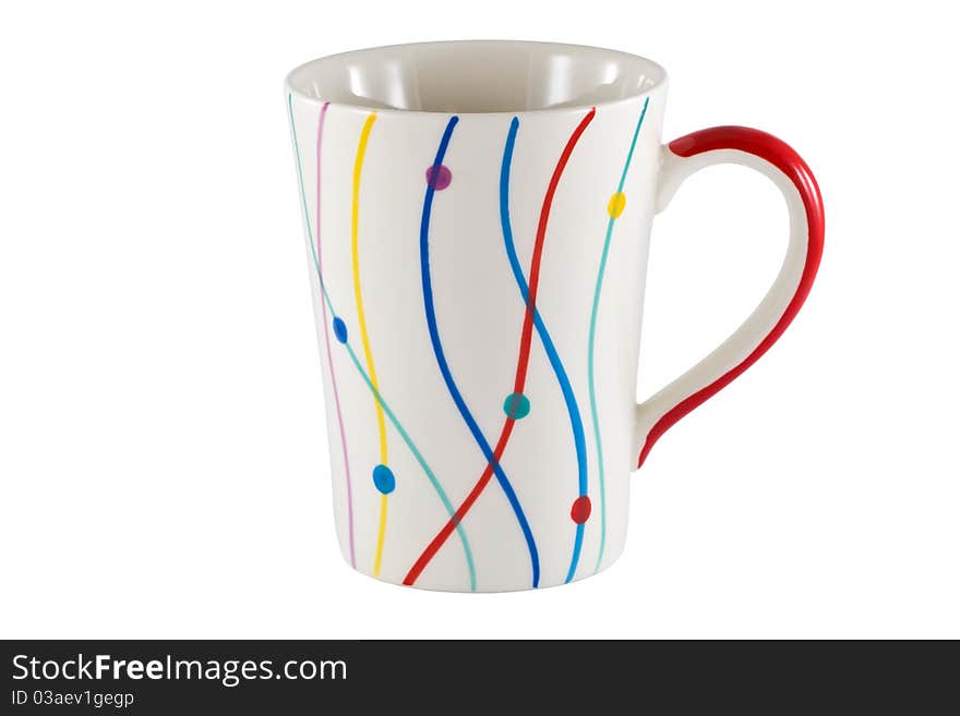 Colorful Cup Isolated