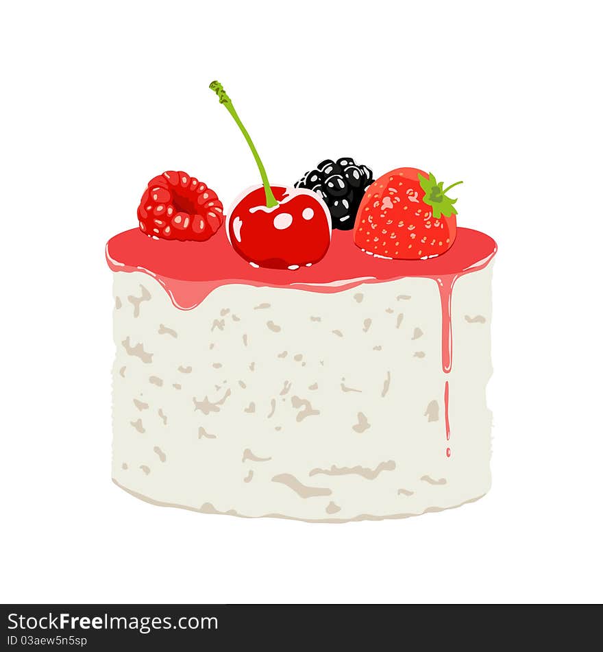 Vector illustration of sweet food on white background. Vector illustration of sweet food on white background