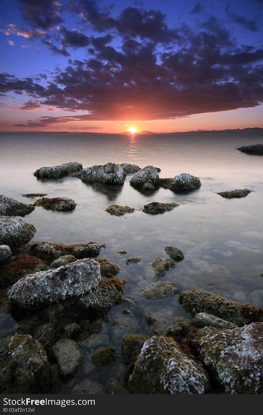 Sunset in the Alicante Bay