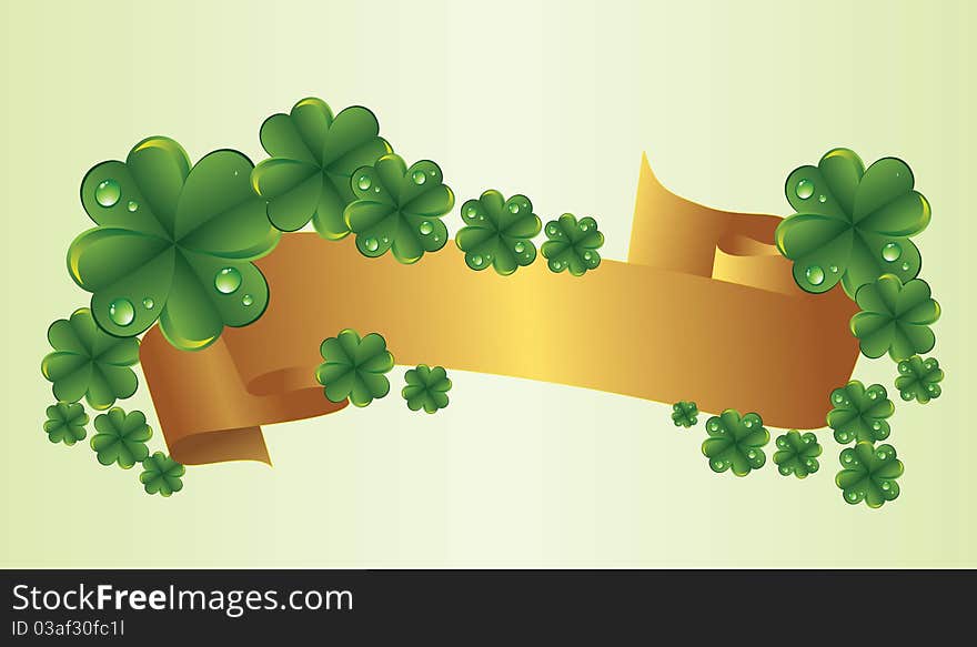 Clovers by a holiday St. Patrick's Day