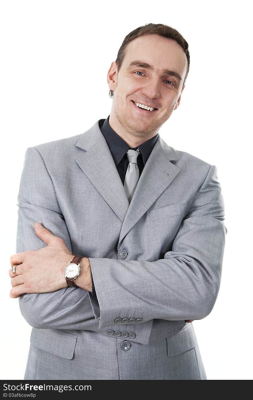 Businessman On A White Background.