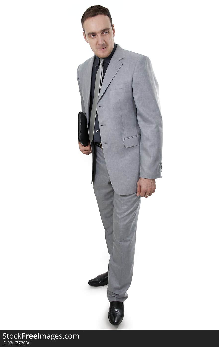 Businessman On A White Background.