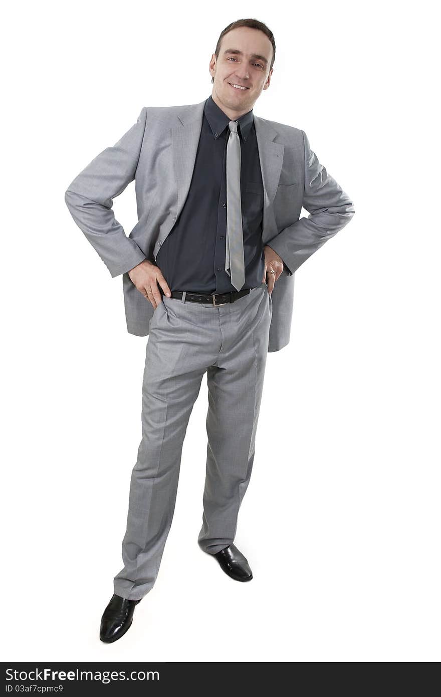 Businessman On A White Background.