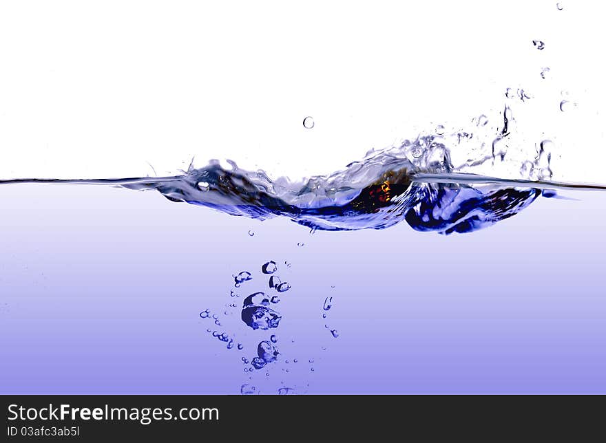 Splashing water isolated on white