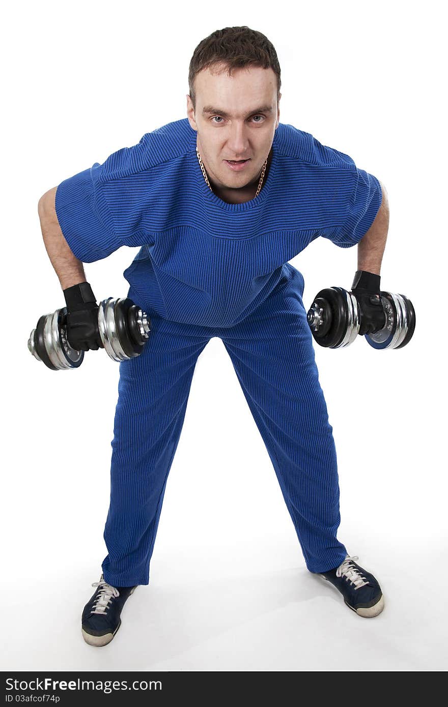 Man Lifting Dumbbells.