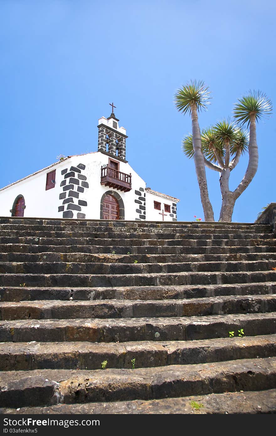 Nuestra Senora de La Concepcion hermitage at La Palma in Canary Islands Spain. Nuestra Senora de La Concepcion hermitage at La Palma in Canary Islands Spain