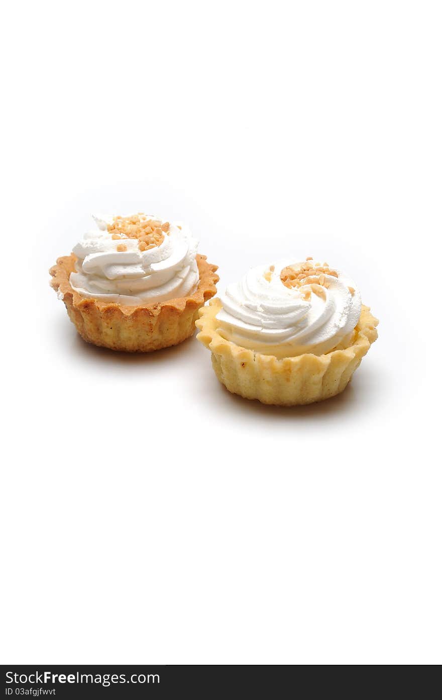 Fresh Cream Cupcake Isolated