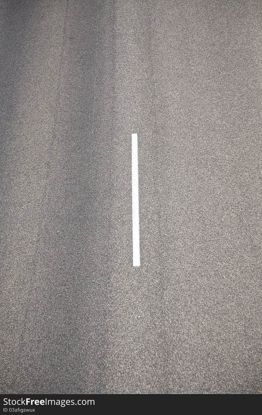 White Line On Asphalt