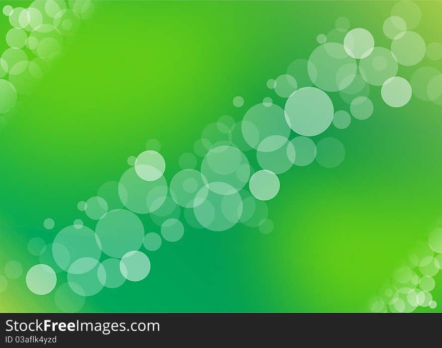 Green fresh background with circles